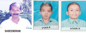 Saseedran and his young sons were found hanging in Jan 2011