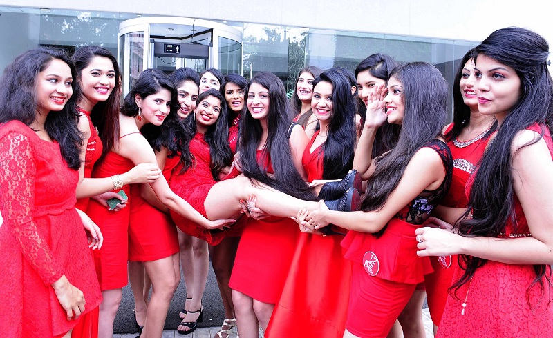 KOCHI 2016 APRIL 26 : Miss queen of India beauty pageant contestants assembled in Kochi on the eve of the contest @ Josekutty Panackal
