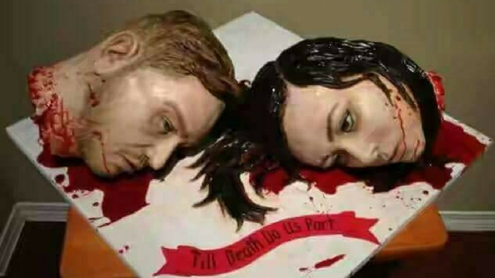 Till death do us part, wedding cake